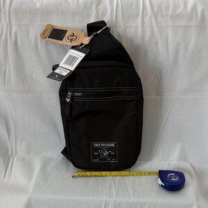 True Religion Men's Black Belt Bag